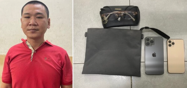 외국인 상습 절도혐의로 검거된 32세 남성 그리고 절도한 물건들 / 출처=베트남 코리아 타임즈