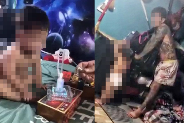 아내와 동거남이 3살 아들에게 강제로 필로폰을 흡입하게 하는 등 학대하고 있다며 친부가 공개한 영상. / 페이스북