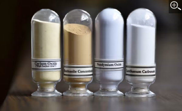 중국이 생산하는 각종 희토류들. 사진=로이터