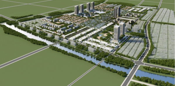 Phối cảnh khu đô thị mới Kiến Giang예상도