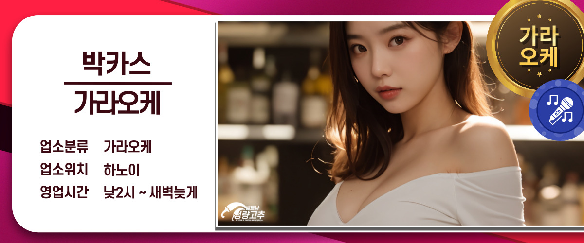 베트남 하노이 박카스 가라오케 내부 사진