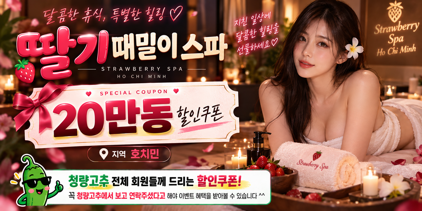 호치민 딸기 남성전용 때밀이 마사지 매장 연락처 사진5