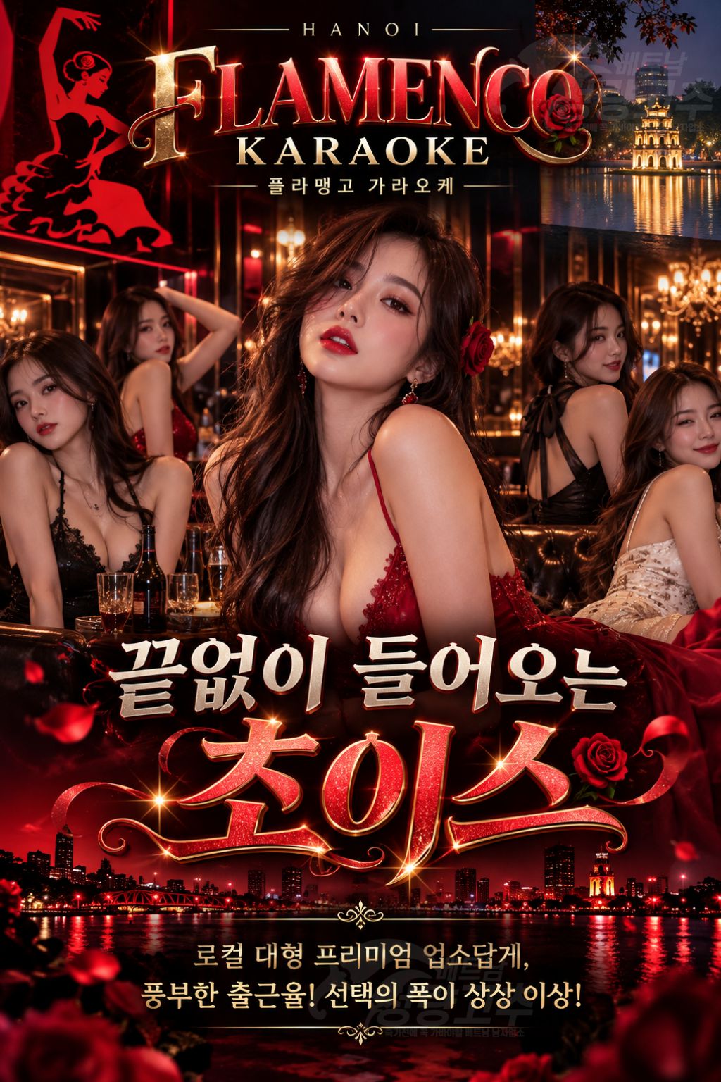 하노이 플라맹고(FLAMENCO) 가라오케 문의 방법 및 홍보사진